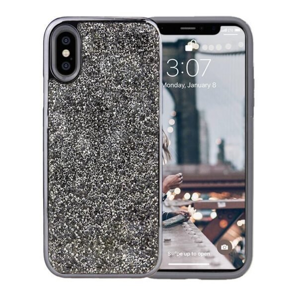 All That Glitter | Charcoal Silver Crystal Case