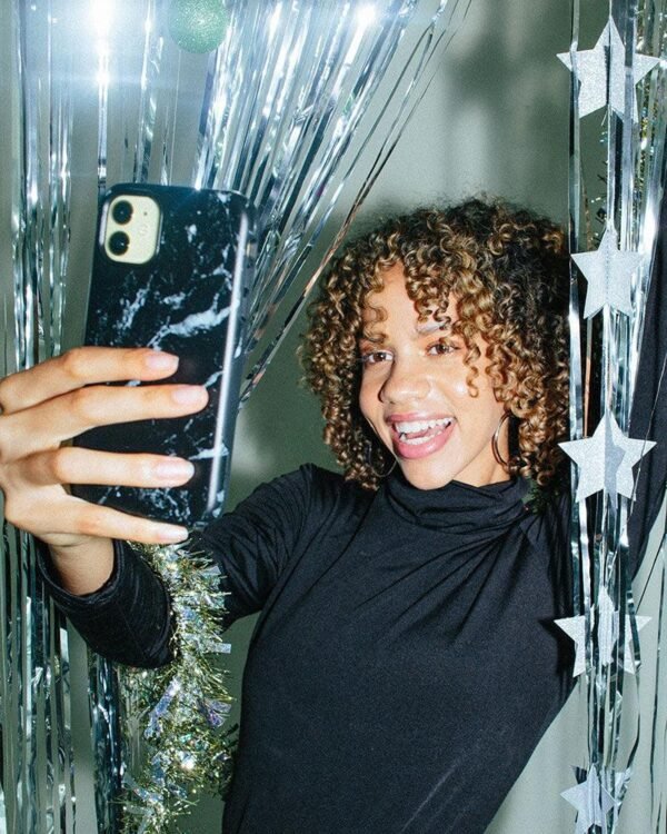 Black Pearl | Classic Black Marble Samsung Case