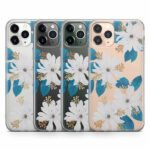 Forget Me Not | Blue and Gold Clear Floral Case