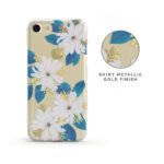 Forget Me Not | Blue and Gold Clear Floral Case