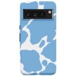 Current MOOd | Light Blue Cow Print Google Pixel Case
