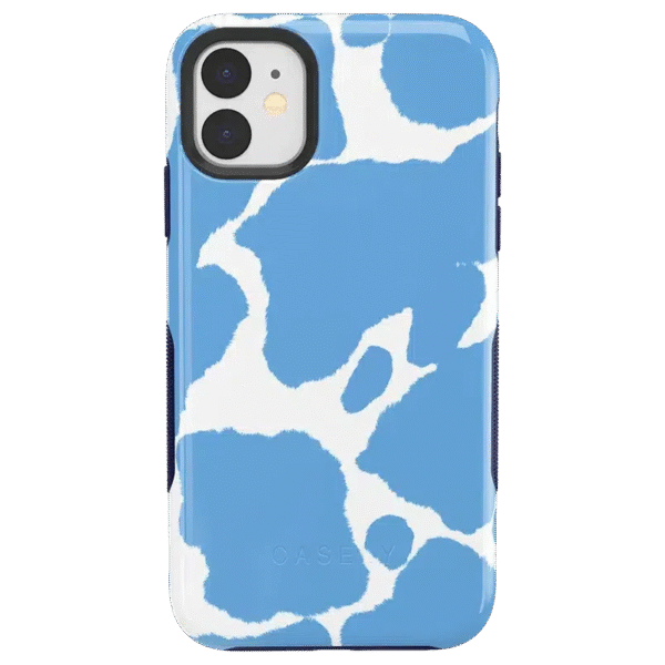 Current MOOd | Light Blue Cow Print Case