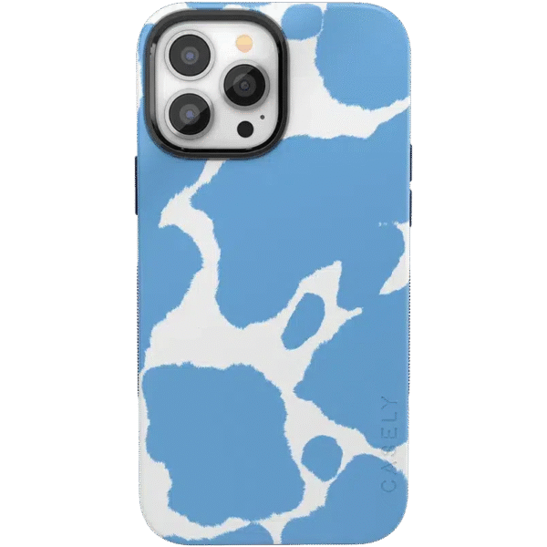 Current MOOd | Light Blue Cow Print Case