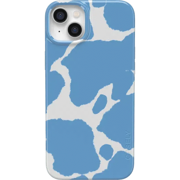 Current MOOd | Light Blue Cow Print Case