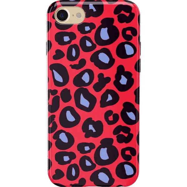 Into the Wild | Red & Blue Leopard Print Case