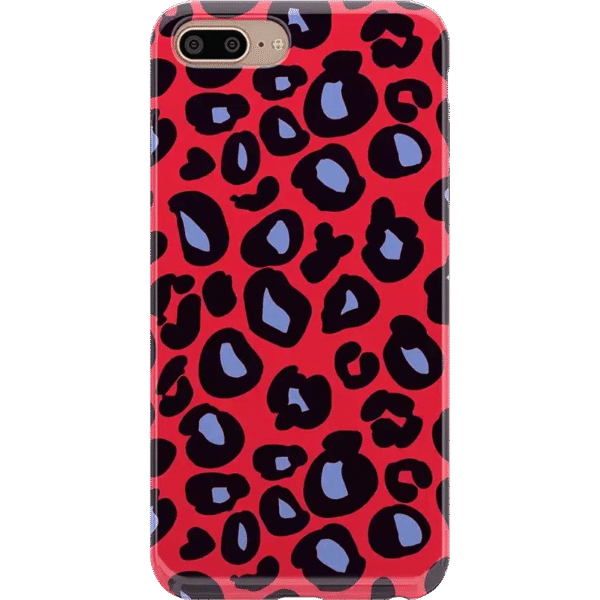 Into the Wild | Red & Blue Leopard Print Case