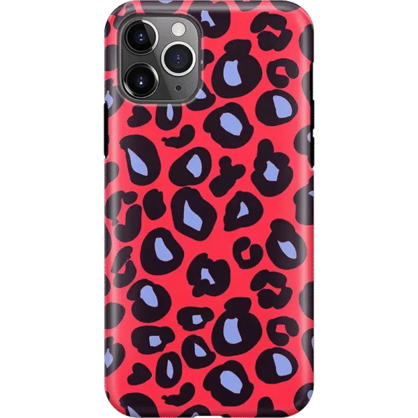 Into the Wild | Red & Blue Leopard Print Case