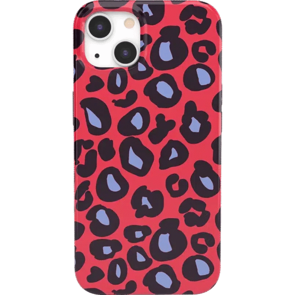 Into the Wild | Red & Blue Leopard Print Case