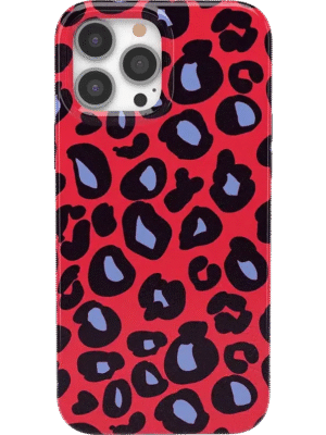Into the Wild | Red & Blue Leopard Print Case