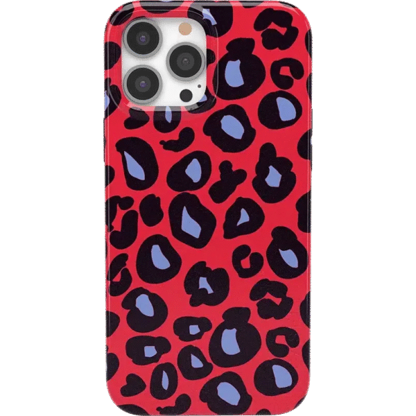 Into the Wild | Red & Blue Leopard Print Case