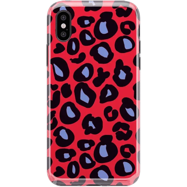Into the Wild | Red & Blue Leopard Print Case