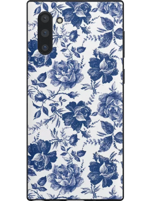 Rose to Fame | Blue & White Rose Floral Samsung Case