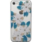 Forget Me Not | Blue and Gold Clear Floral Case