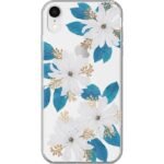 Forget Me Not | Blue and Gold Clear Floral Case