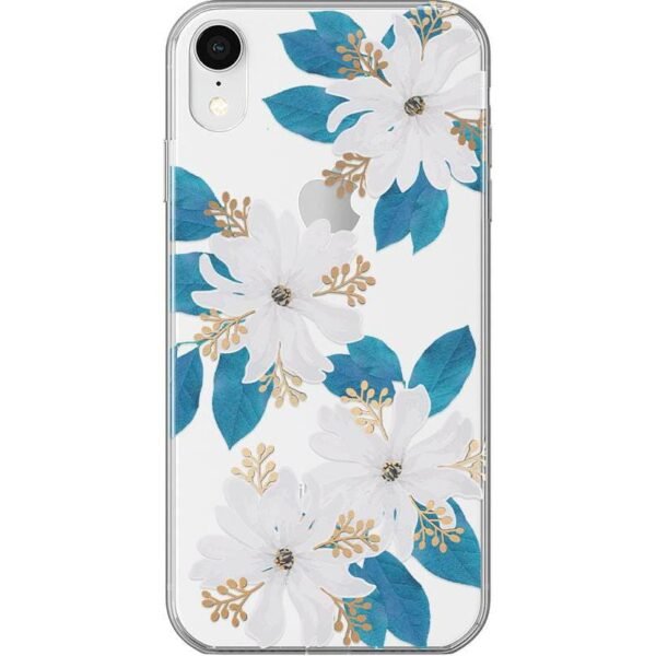 Forget Me Not | Blue and Gold Clear Floral Case