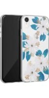 Forget Me Not | Blue and Gold Clear Floral Case
