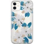 Forget Me Not | Blue and Gold Clear Floral Case