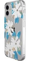 Forget Me Not | Blue and Gold Clear Floral Case