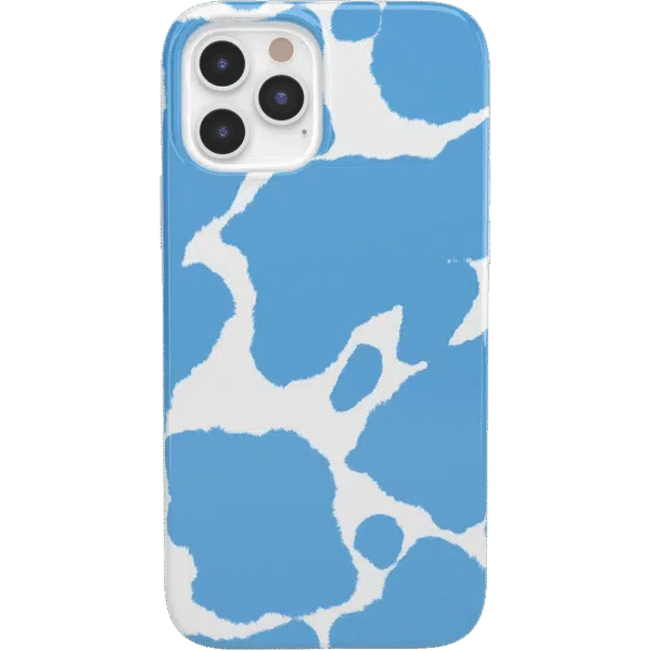 Current MOOd | Light Blue Cow Print Case