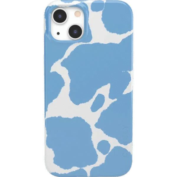Current MOOd | Light Blue Cow Print Case