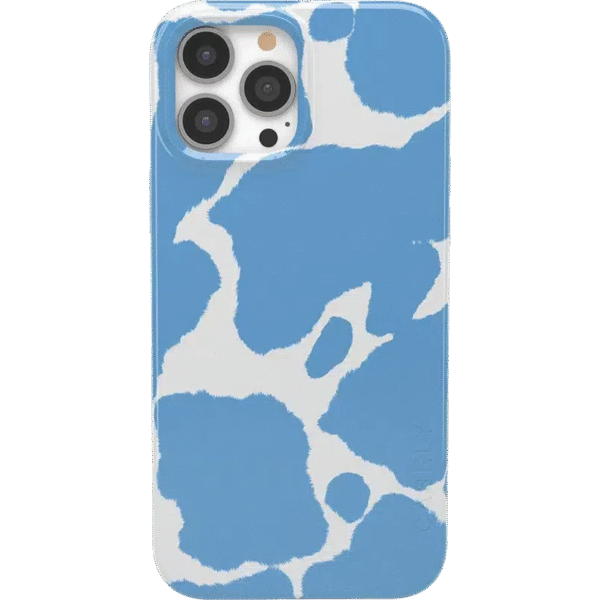 Current MOOd | Light Blue Cow Print Case