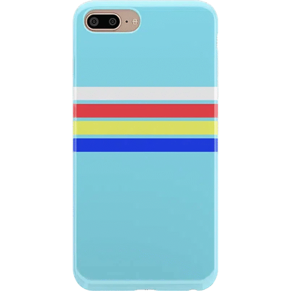 Totally Groovy | Teal Rainbow Stripes Color Block Case