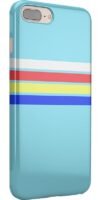 Totally Groovy | Teal Rainbow Stripes Color Block Case
