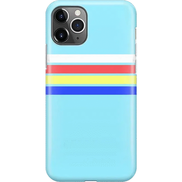 Totally Groovy | Teal Rainbow Stripes Color Block Case
