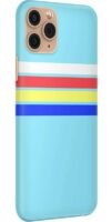Totally Groovy | Teal Rainbow Stripes Color Block Case