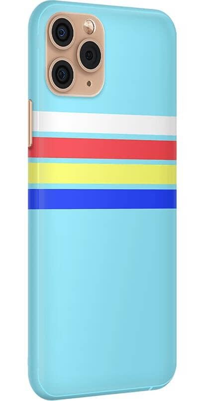 Totally Groovy | Teal Rainbow Stripes Color Block Case