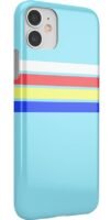 Totally Groovy | Teal Rainbow Stripes Color Block Case