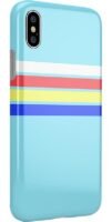 Totally Groovy | Teal Rainbow Stripes Color Block Case