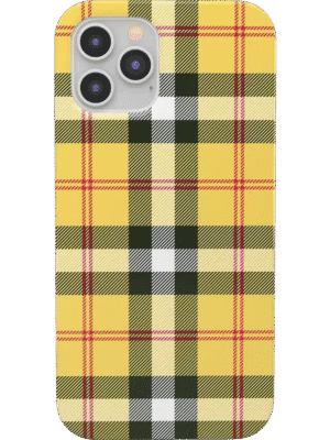 As if! | Yellow Plaid iPhone Case