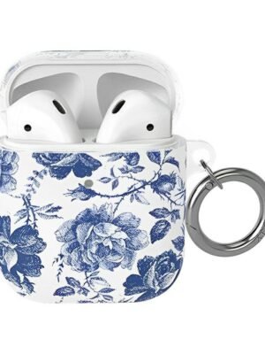 Rose to Fame | Blue & White Rose Floral AirPods Case