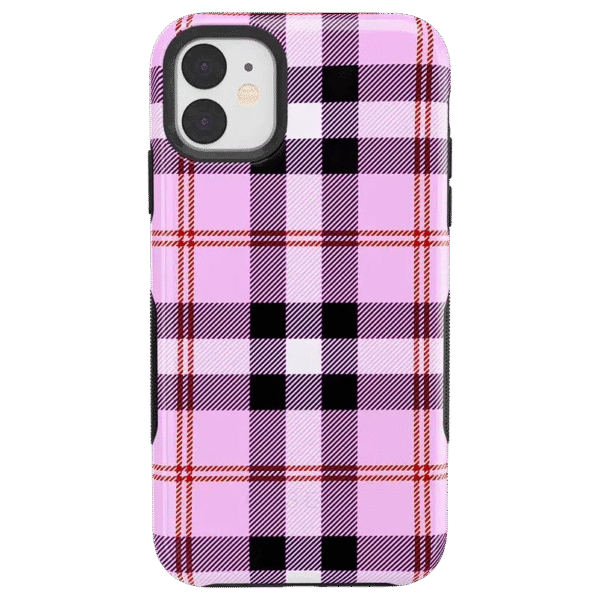 As if! | Light Purple Plaid Case