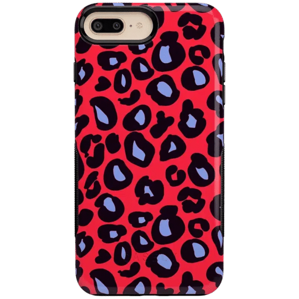 Into the Wild | Red & Blue Leopard Print Case