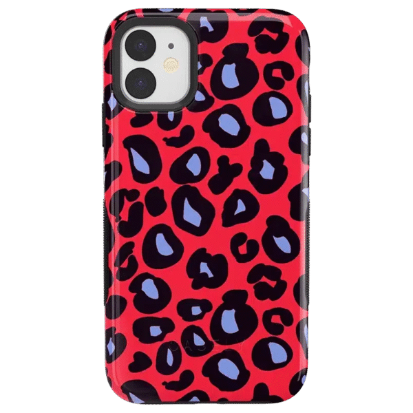 Into the Wild | Red & Blue Leopard Print Case