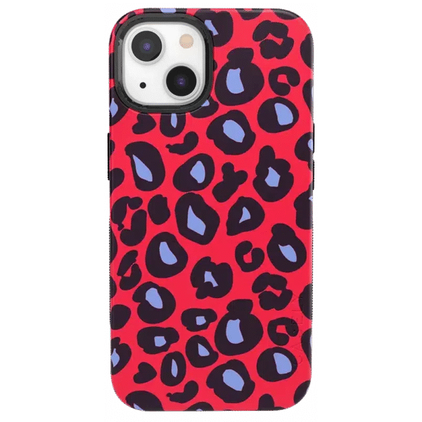 Into the Wild | Red & Blue Leopard Print Case