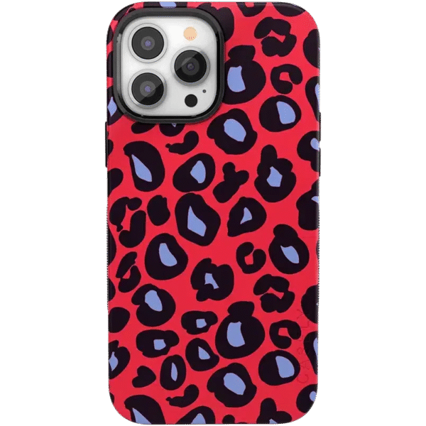 Into the Wild | Red & Blue Leopard Print Case