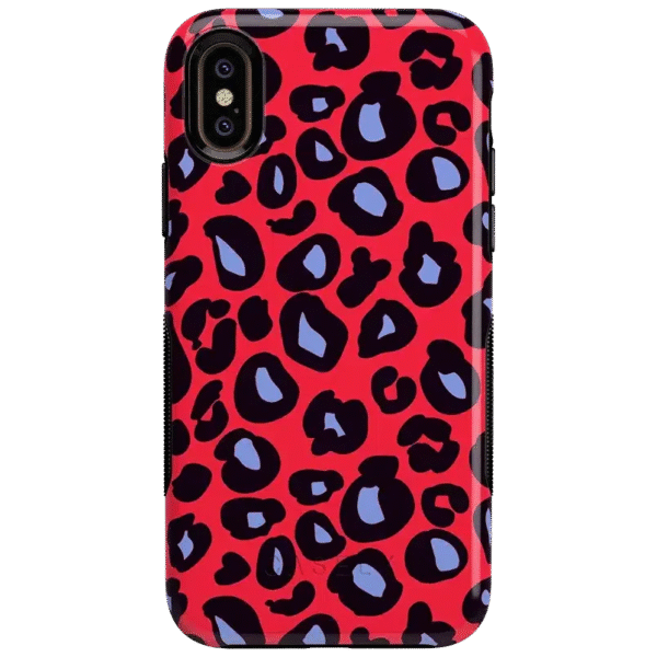 Into the Wild | Red & Blue Leopard Print Case
