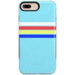 Totally Groovy | Teal Rainbow Stripes Color Block Case