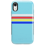 Totally Groovy | Teal Rainbow Stripes Color Block Case