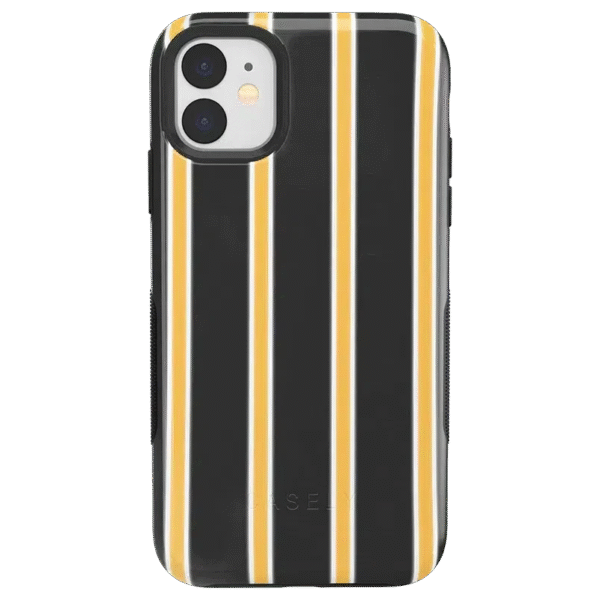 Fine Lines | Mustard Yellow Pinstripe iPhone Case