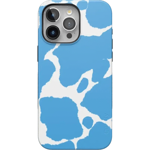 Current MOOd | Light Blue Cow Print Case
