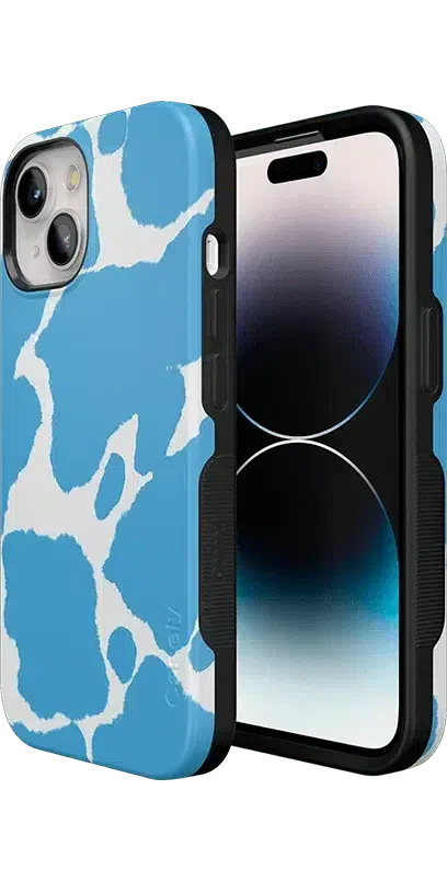 Current MOOd | Light Blue Cow Print Case