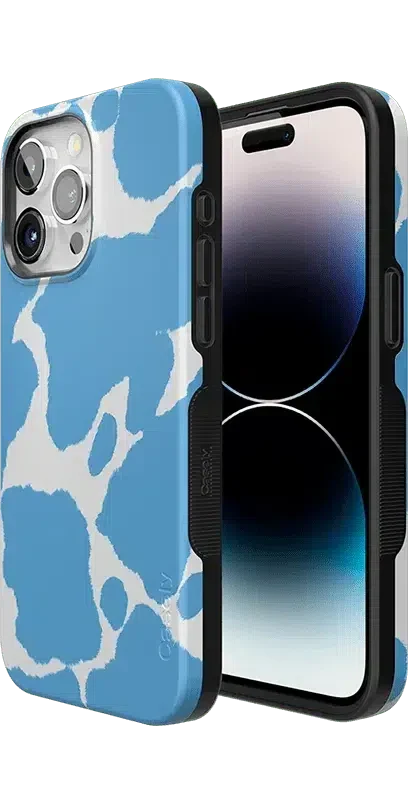 Current MOOd | Light Blue Cow Print Case