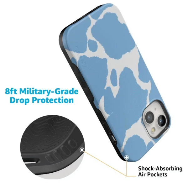 Current MOOd | Light Blue Cow Print Case