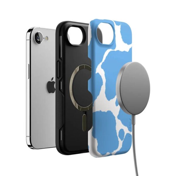 Current MOOd | Light Blue Cow Print Case