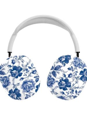 Rose to Fame | Blue & White Rose Floral AirPods Max Case