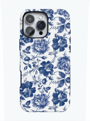 Rose to Fame | Blue & White Rose Floral Case